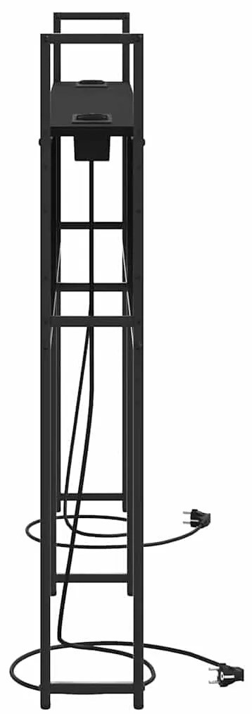 Cabeceira de armazenamento com cabeceira Carvalho preto 135 cm