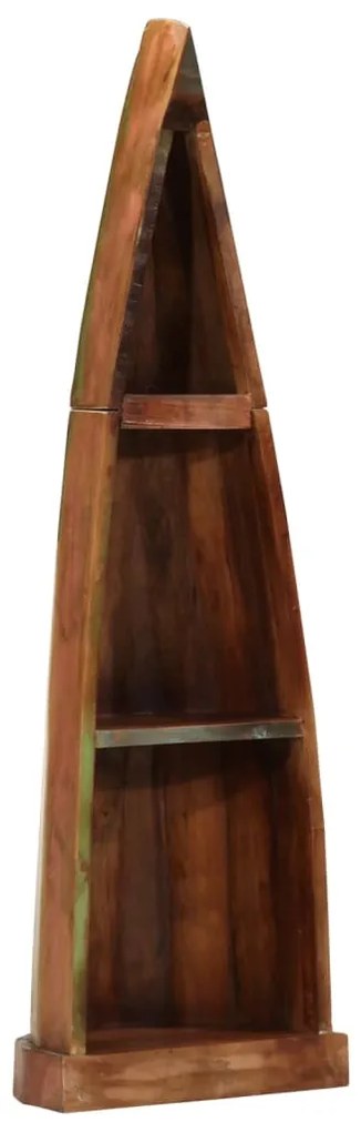 Armário em forma de barco 39x27x127cm madeira recuperada maciça