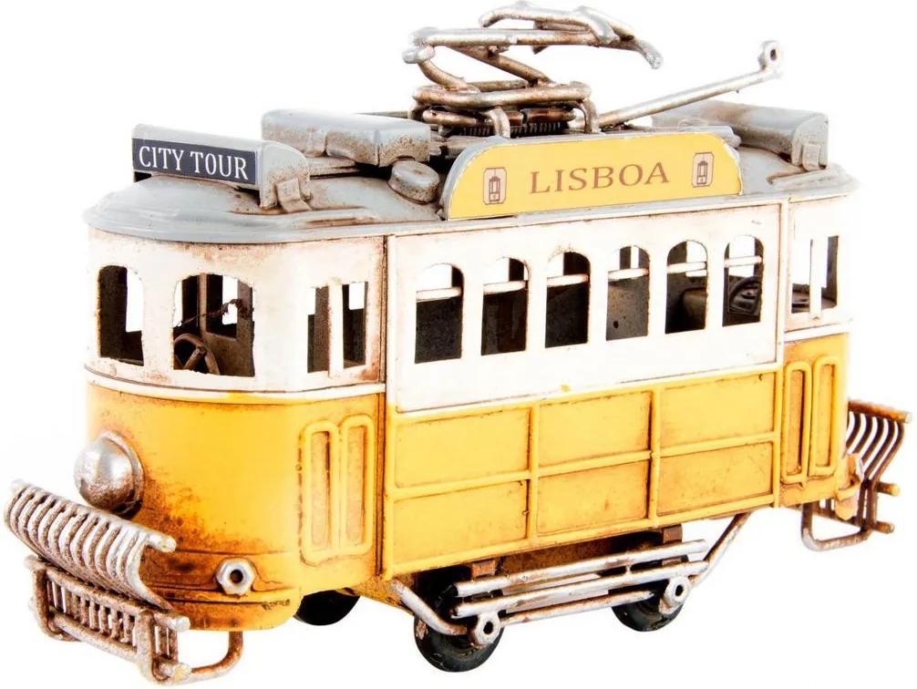 Veículo DKD Home Decor Lisboa Decorativo Amarelo Metal (13 x 5 x 8 cm)