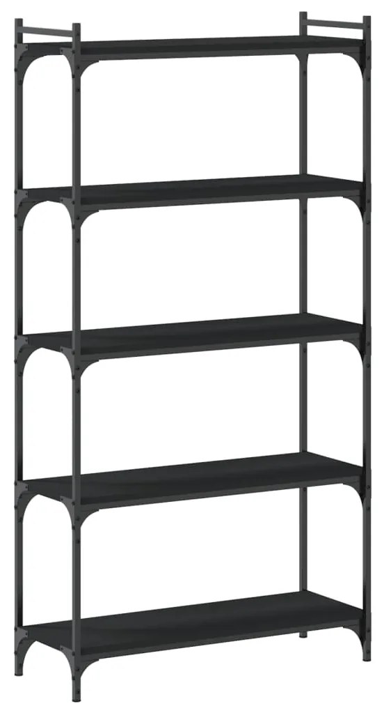 Estante c/ 5 prateleiras 80x30x154cm derivados de madeira preto