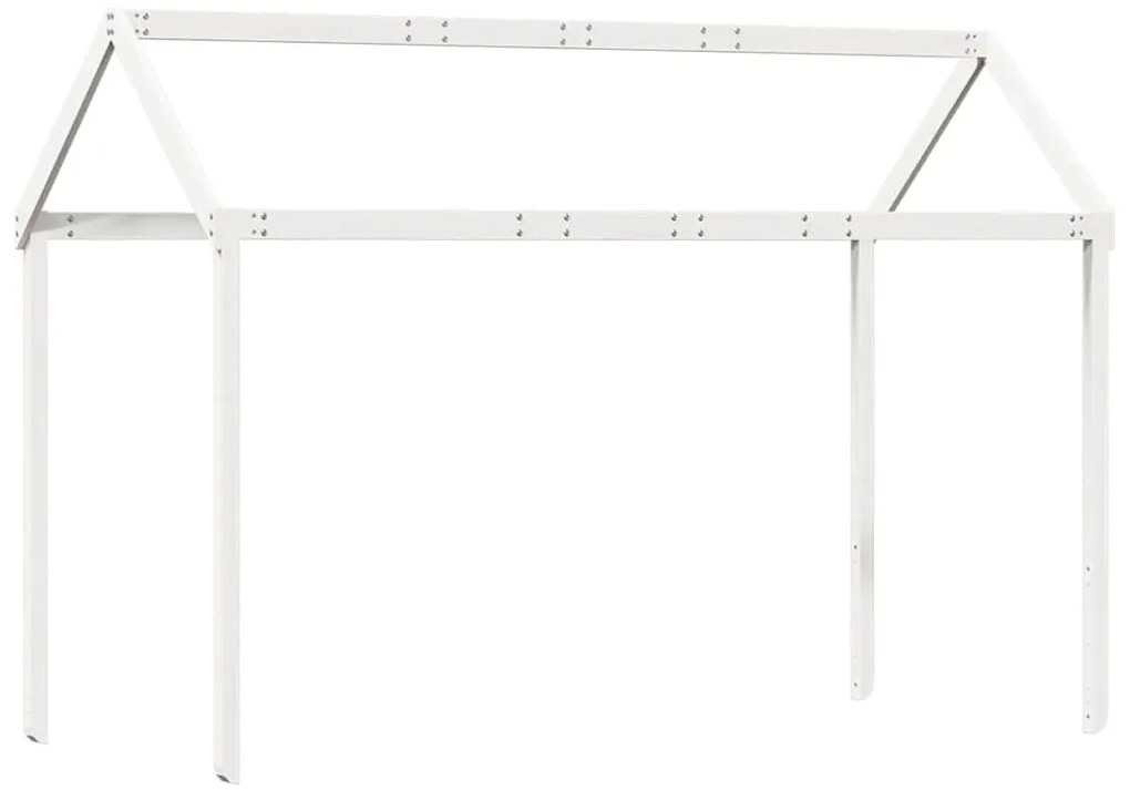 Beliche com telhado 90x200 cm madeira de pinho maciça branco