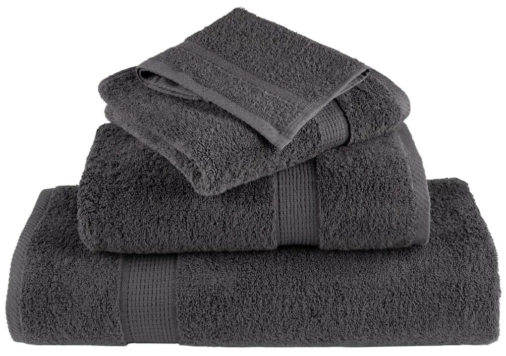 Toalhas de bidé premium SOLUND 4pcs 30x50 cm 600 gsm antracite