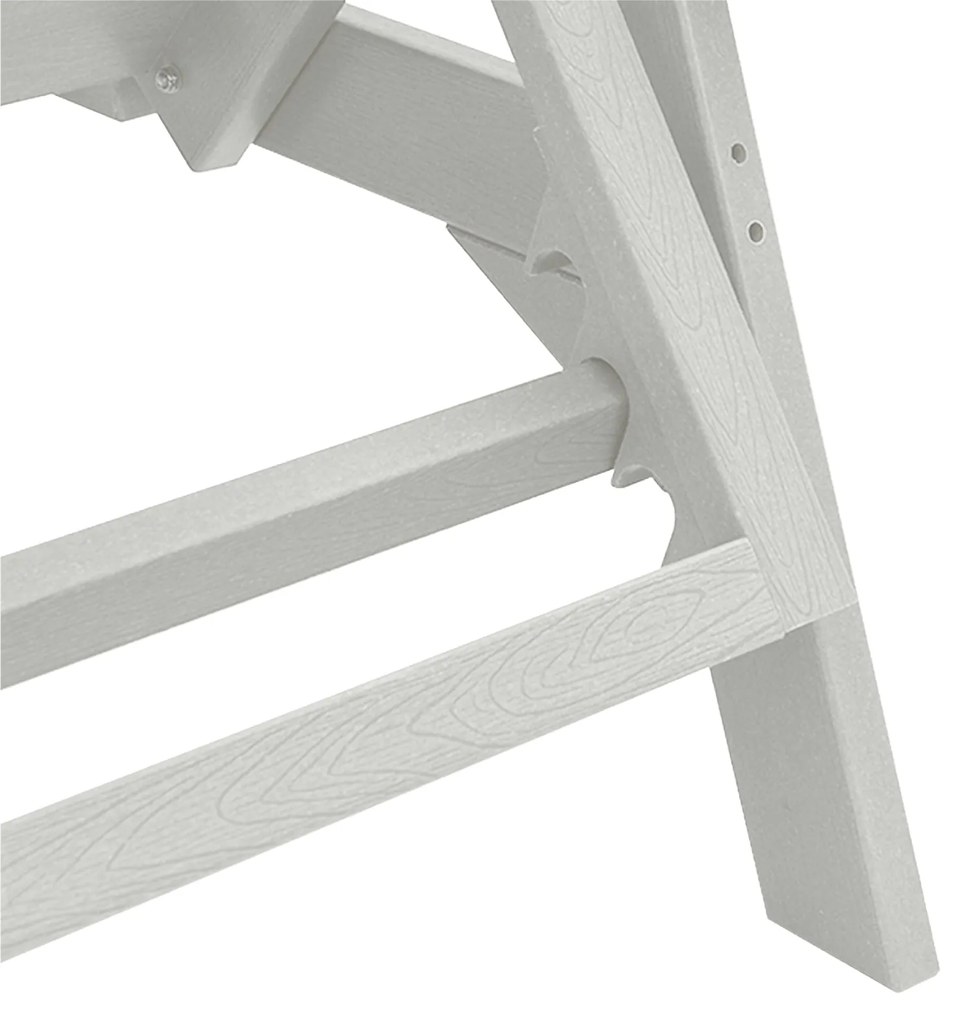 Sofá de Sol Branco 53x162x98.5 cm HDPE