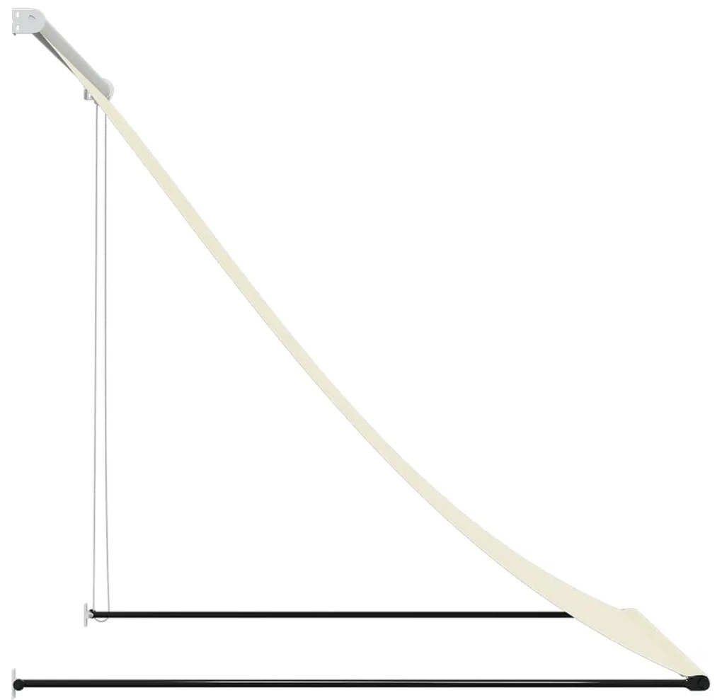 Toldo retrátil 150x150 cm tecido e aço cor creme