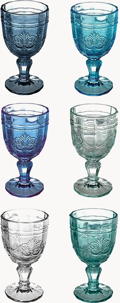 Copos de vinho com padrão texturado Syrah, conjunto de 6