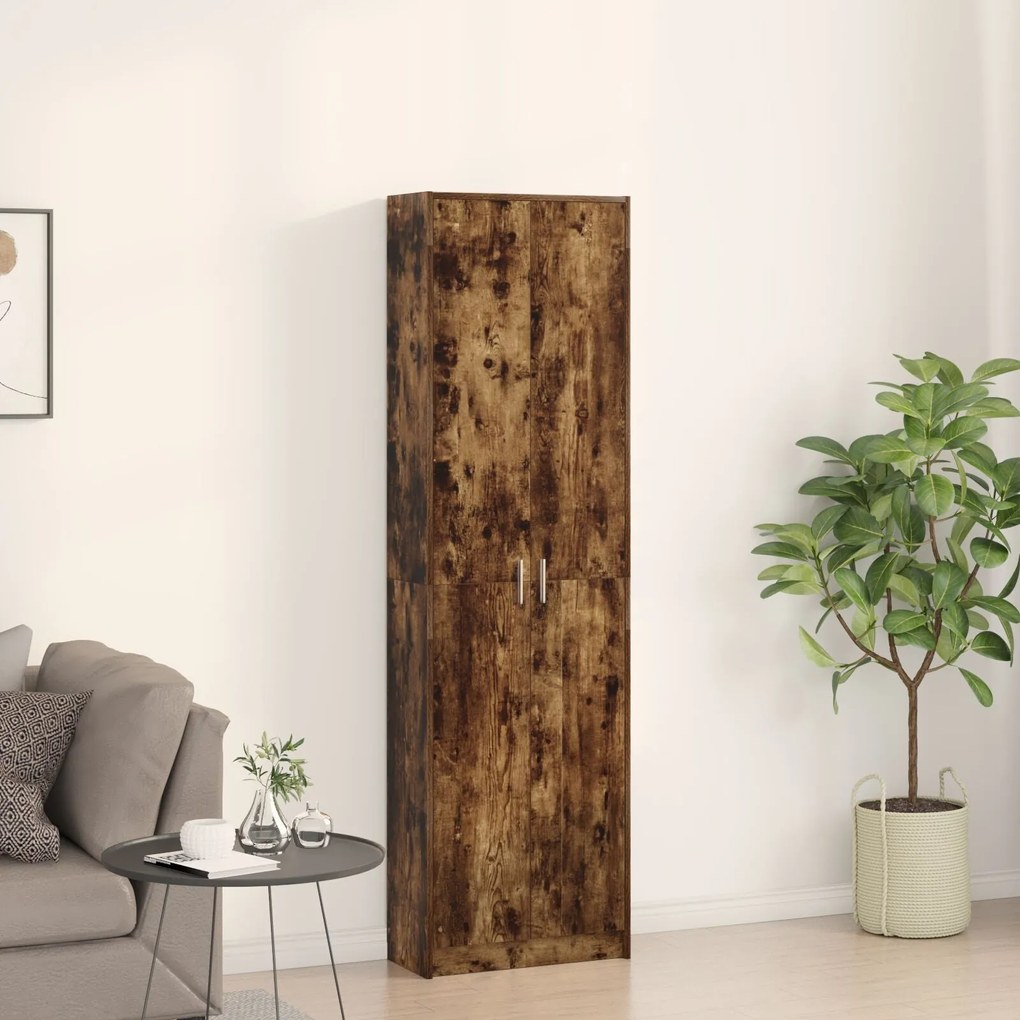 Guarda-roupa Carvalho Fumado 55x25x189 cm Madeira de Engenharia