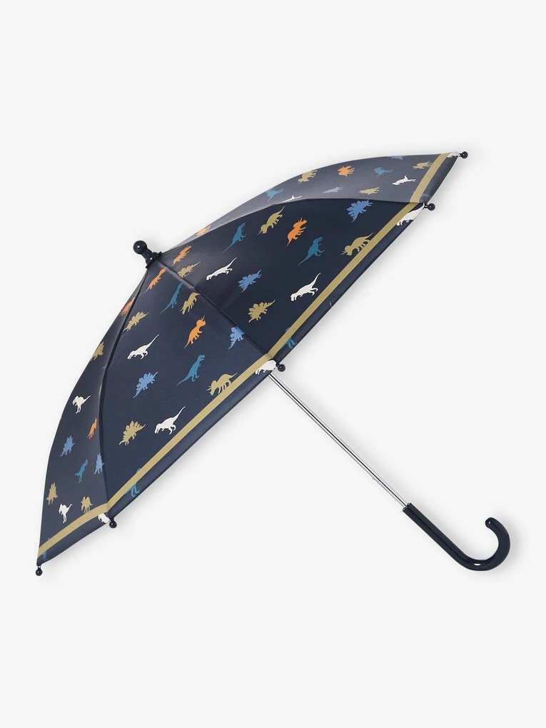 Chapéu de chuva com dinossauros, para menino marinho