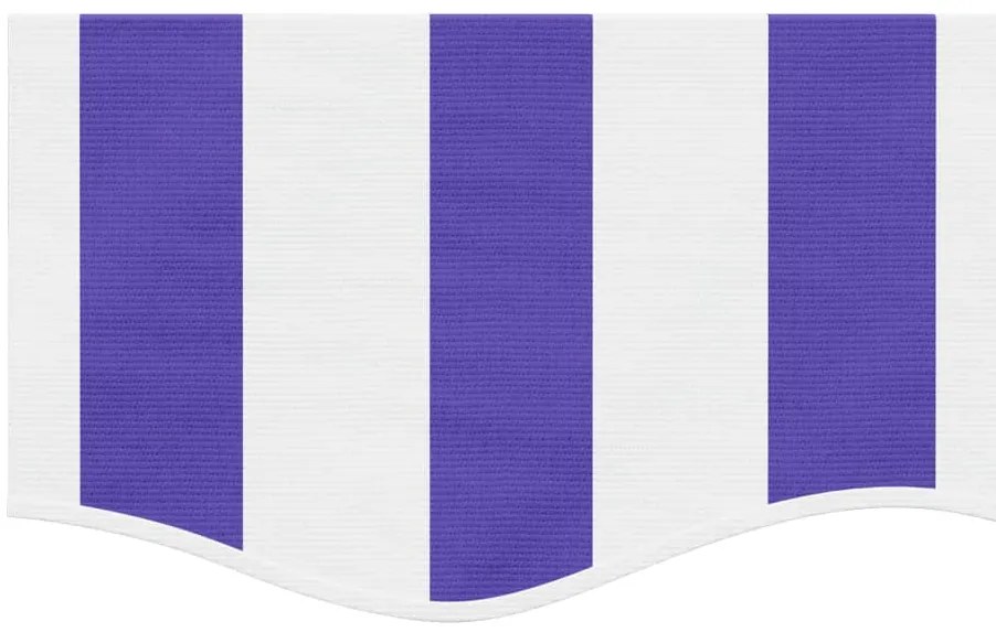 Tecido substituição para sanefa de toldo 5 m riscas azul/branco