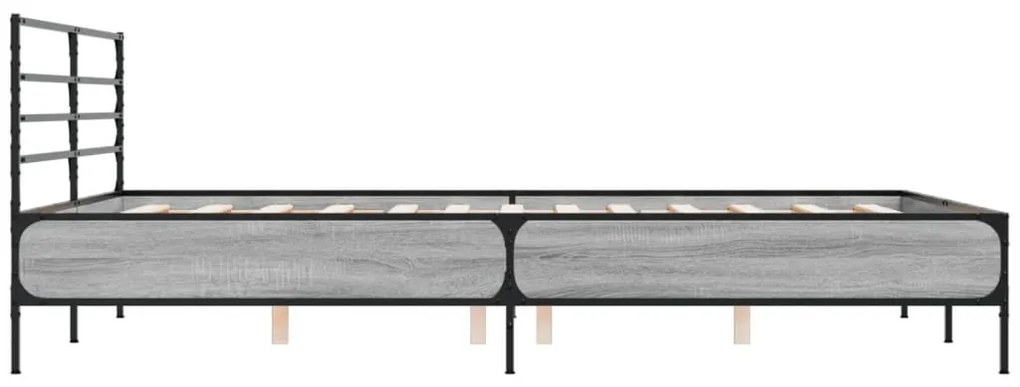 Estrutura de cama 160x200 cm derivados de madeira/metal