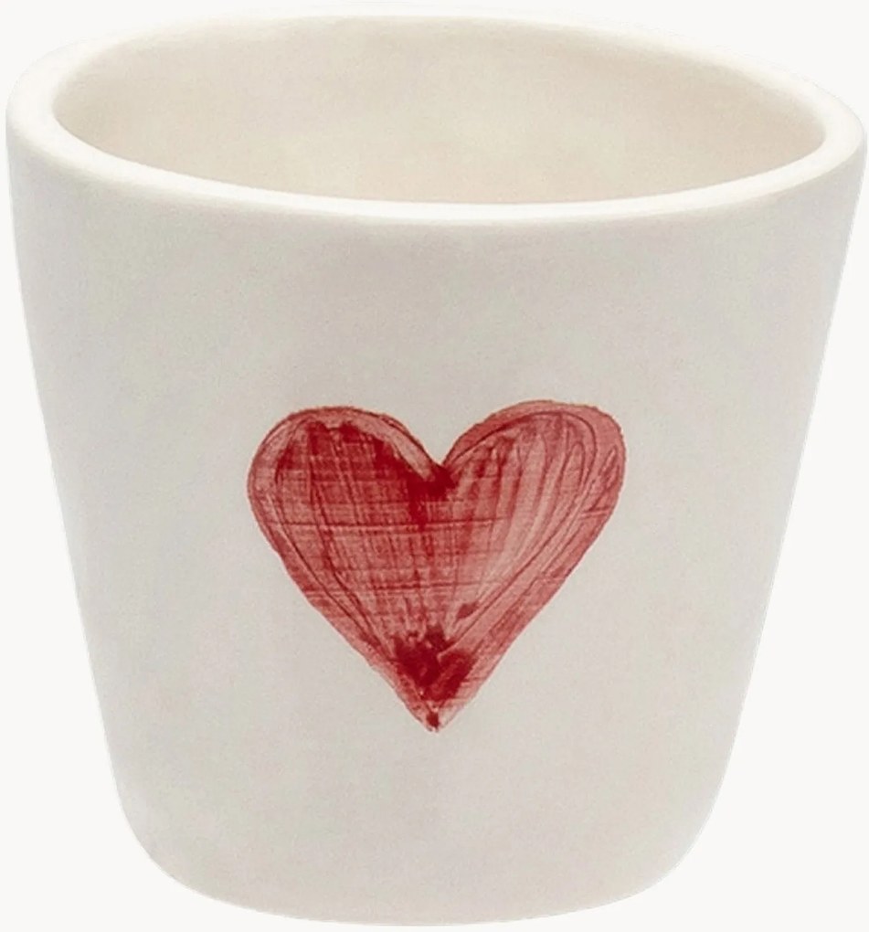 Chávena de café expresso pintada à mão Queen of Hearts