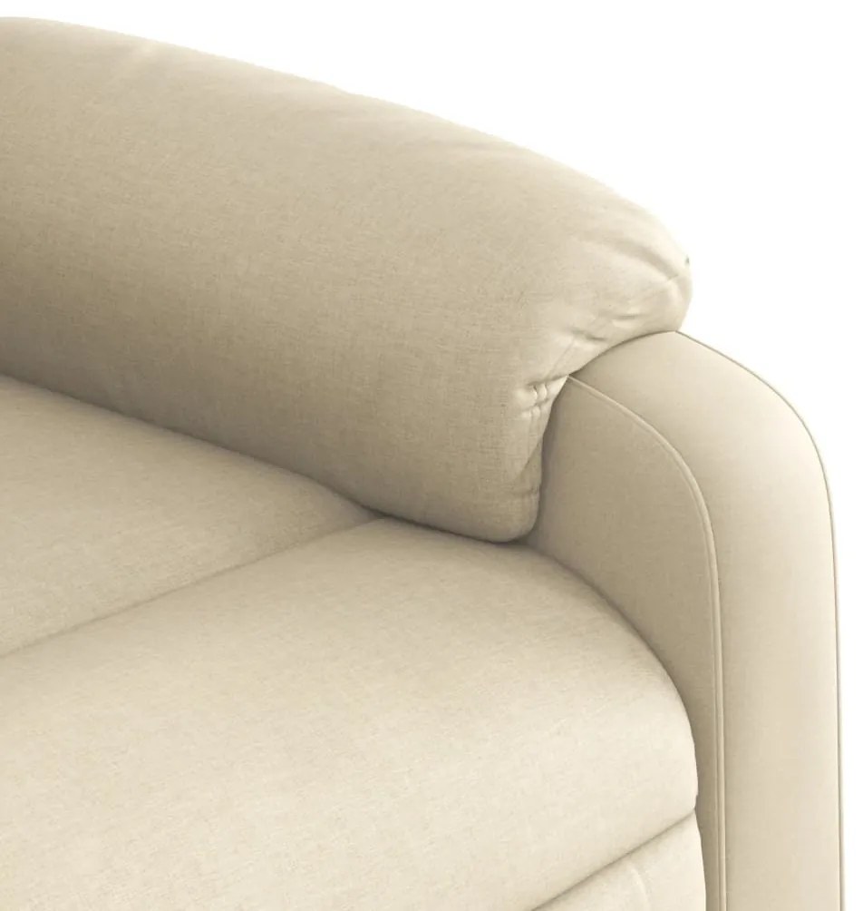Poltrona reclinável elevatória tecido cor creme