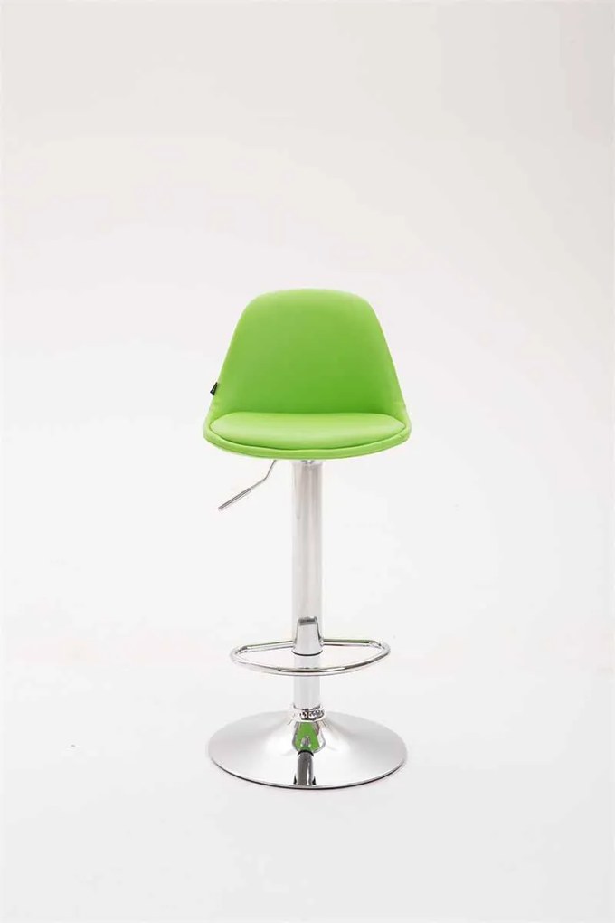 Banco de bar Kiel em couro sintético 39 x 82-104 x 43 cm Verde