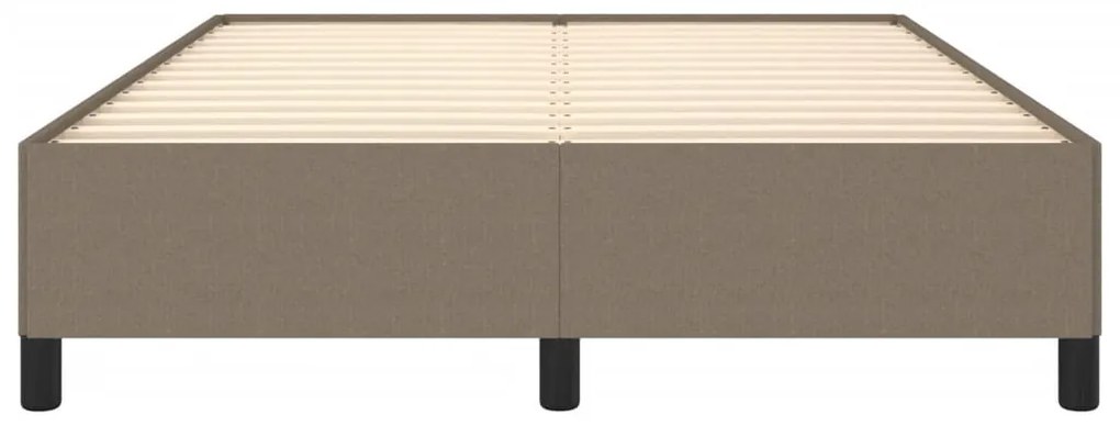 Cama sem colchão 140x200 cm tecido castanho-acinzentado
