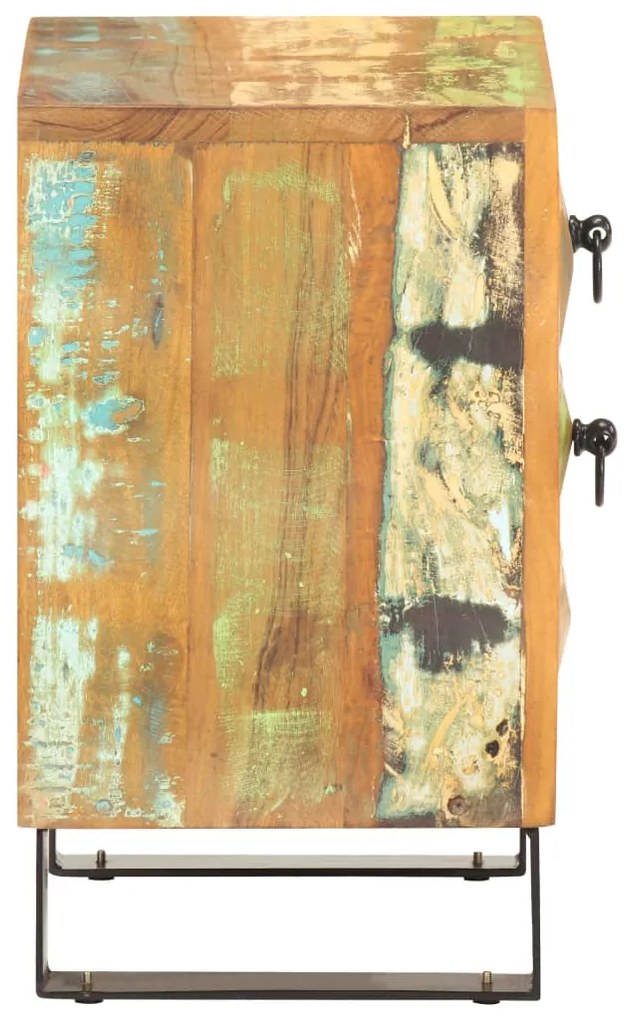 Mesa de cabeceira 40x30x50 cm madeira recuperada maciça