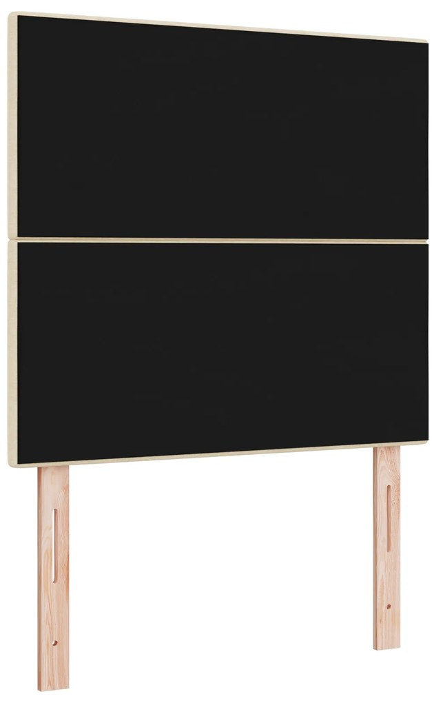 Cabeceira vidaXL Botão Estofada Creme 80 cm Tecido