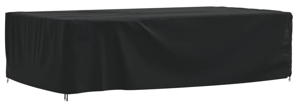 vidaXL Capa para mobiliário de jardim 315x180x74 cm 420D oxford preto