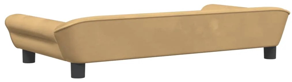 Sofá infantil 100x50x26 cm veludo castanho