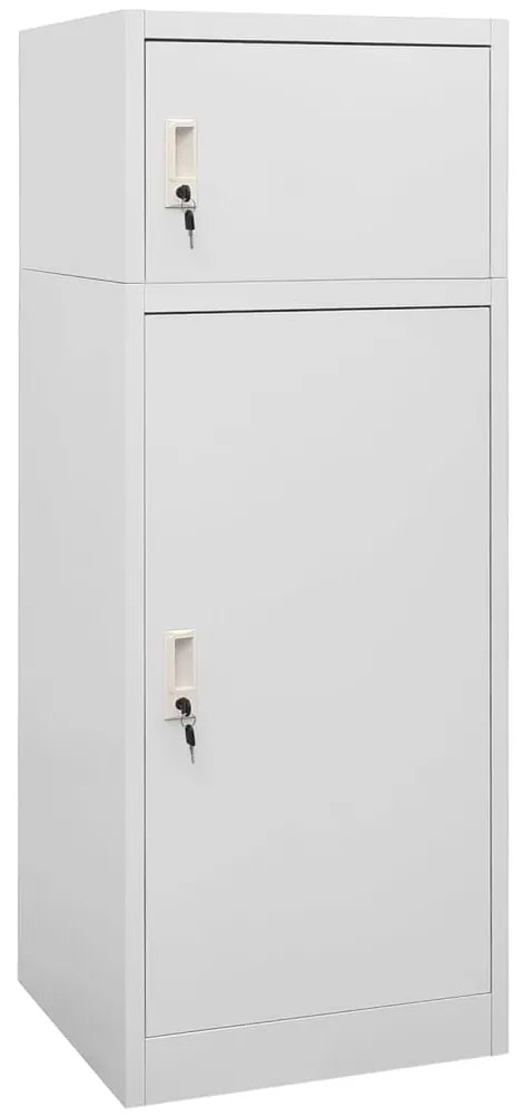 vidaXL Armário para selas 53x53x140 cm aço cinza-claro