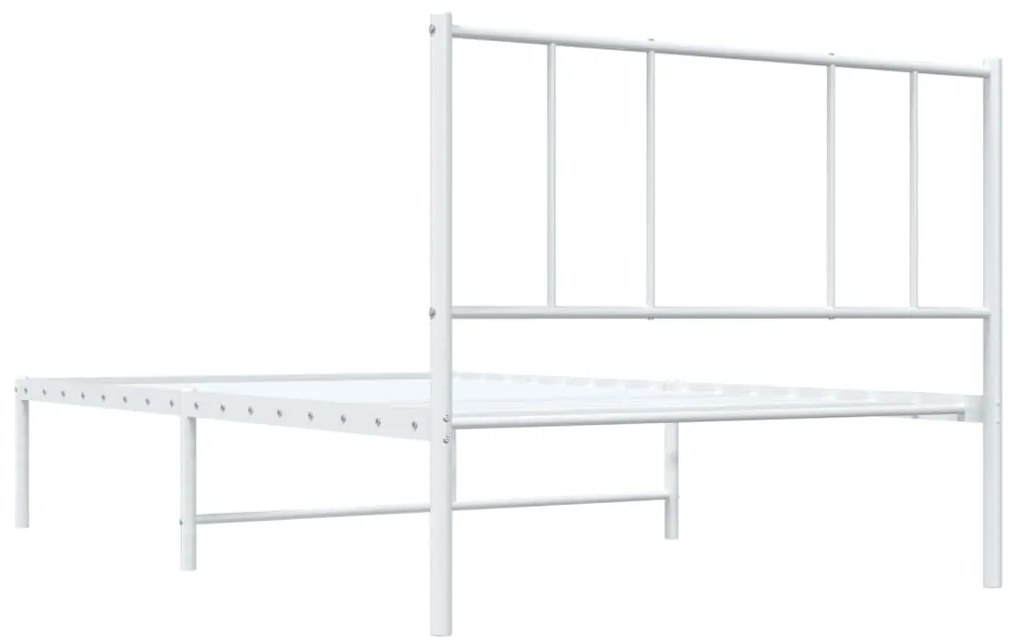 Estrutura de cama sem colchão com cabeceira 75x190 cm branco