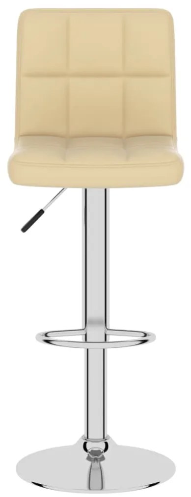 Banco de bar couro artificial cor creme