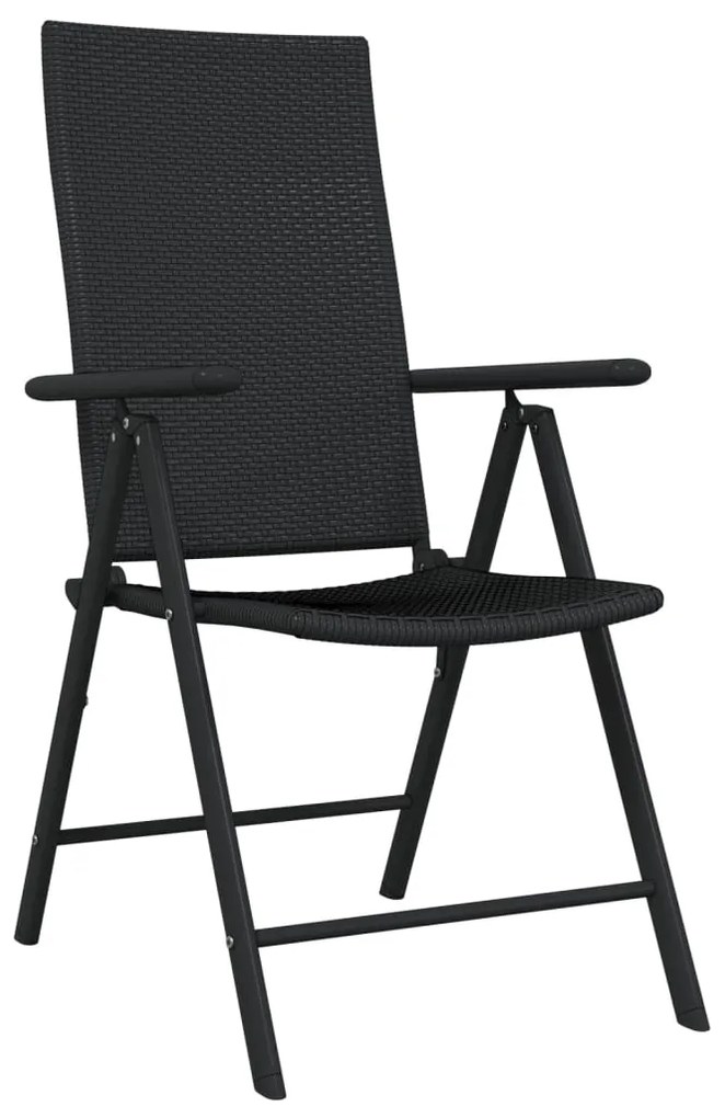 9 pcs conjunto de jantar para jardim preto