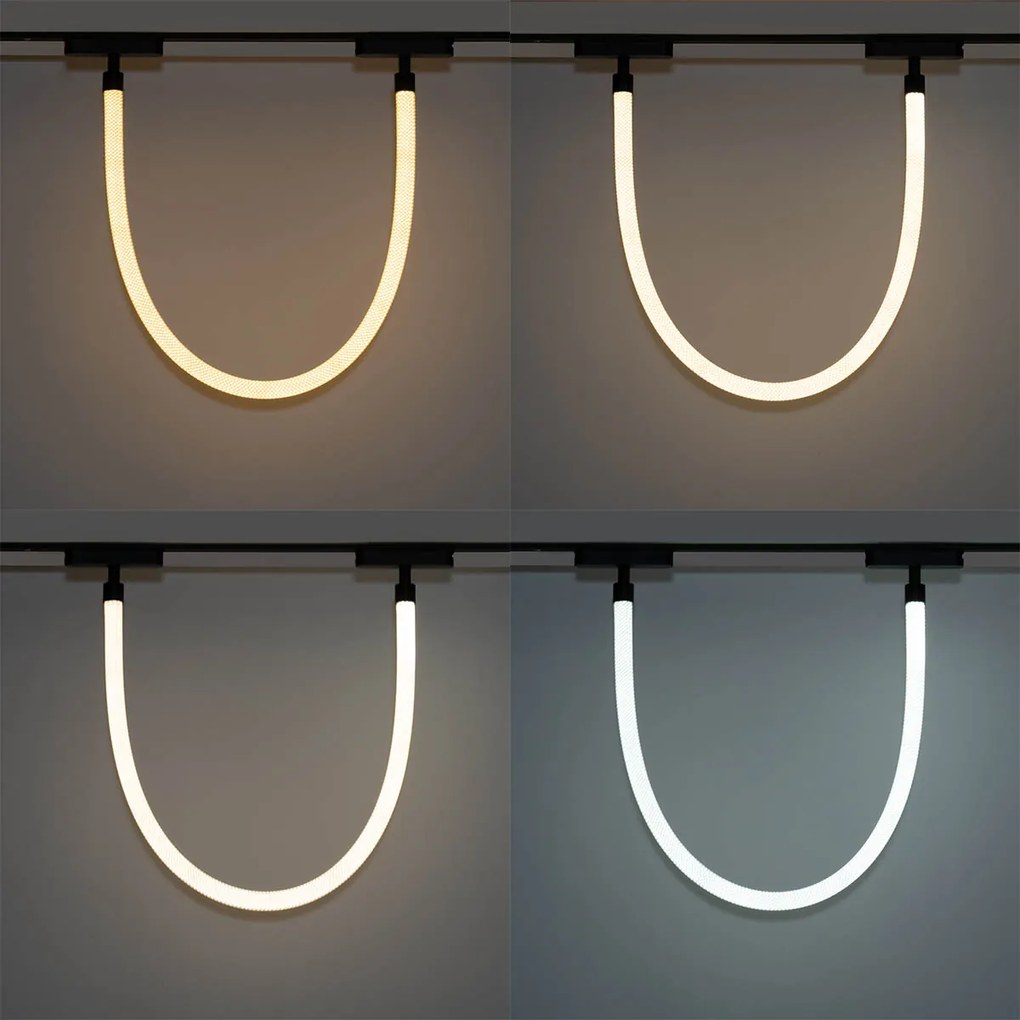 Candeeiro Pendente Moderno Branco para Sistema de Trilho Monofásico 8W 3000K - Magnetic Tautau