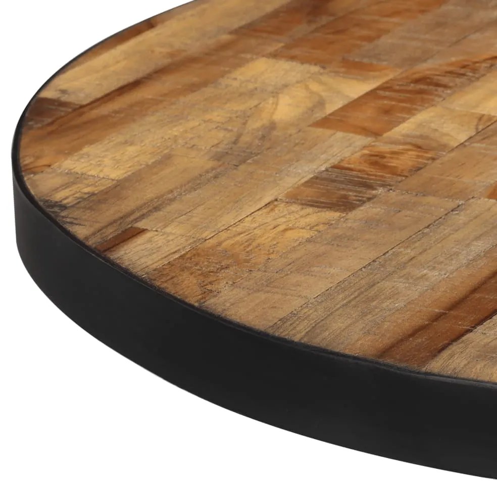 Mesa de bistrô redonda Ø55x76 cm teca recuperada maciça