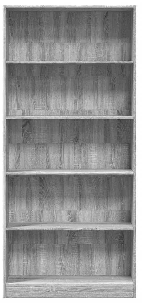 Estante 80x24x176 cm derivados de madeira cinzento sonoma