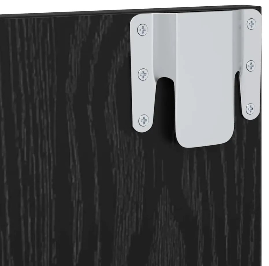 Gabinete de TV de Parede Carvalho Preto 120 x 23.5 x 90 cm