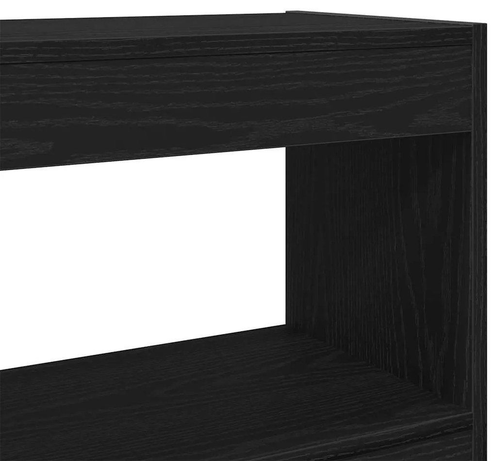 Estante/Divisória de Ambiente vidaXL Preto Carvalho 100x30x72 cm Madei