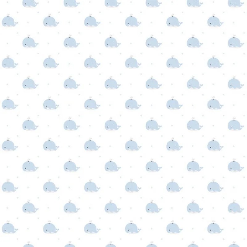 Papel Infantil LULLABY 223-1 Baleine azul