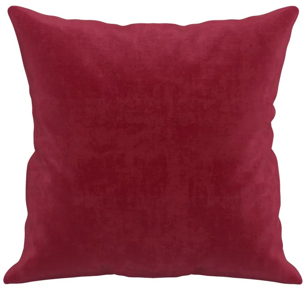 Almofadas decorativas 2 pcs 40x40 cm veludo vermelho tinto