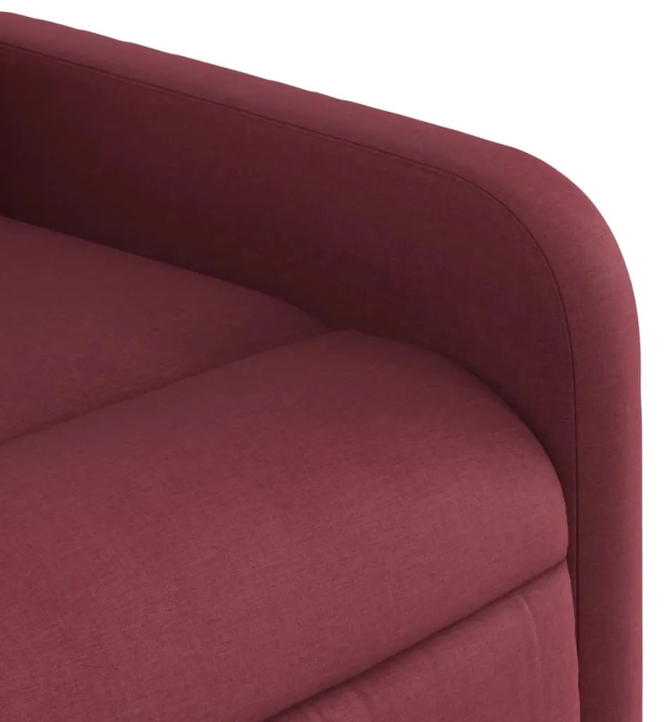 Poltrona de massagens reclin. elevatória tecido vermelho tinto