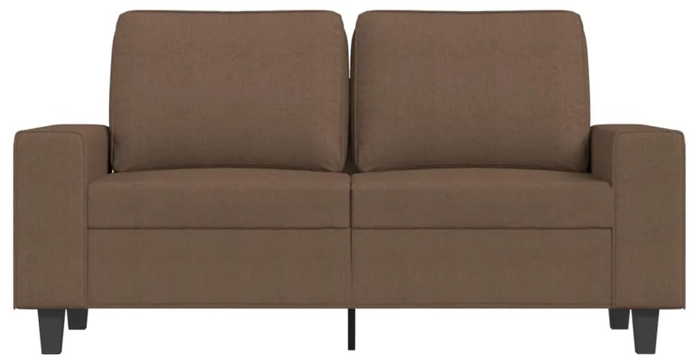 Sofá de 2 lugares tecido 120 cm castanho