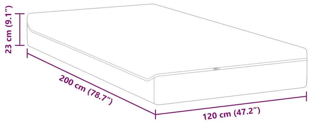 Colchões Branco, Cinza 120 x 200 cm