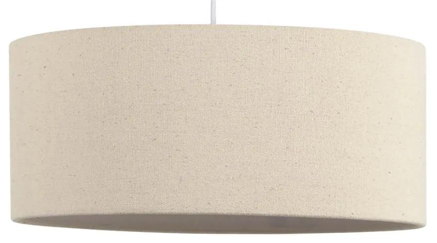 Kave Home - Abajur para candeeiro de teto grande Nazli de linho com acabamento bege Ø 50 cm