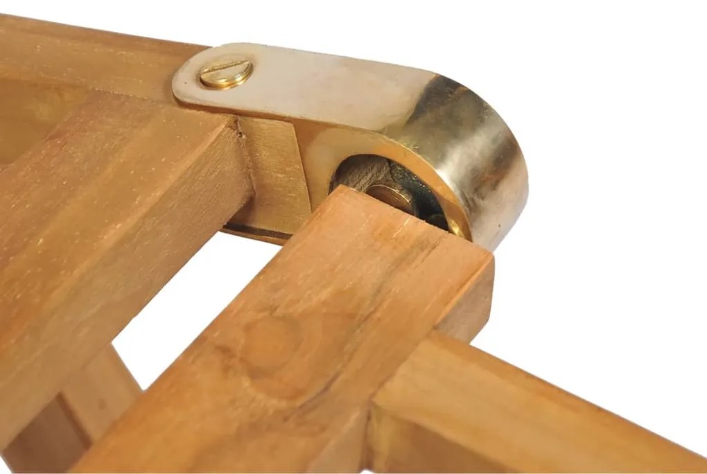 Cadeiras de jardim c/ apoios de pés 2 pcs teca maciça