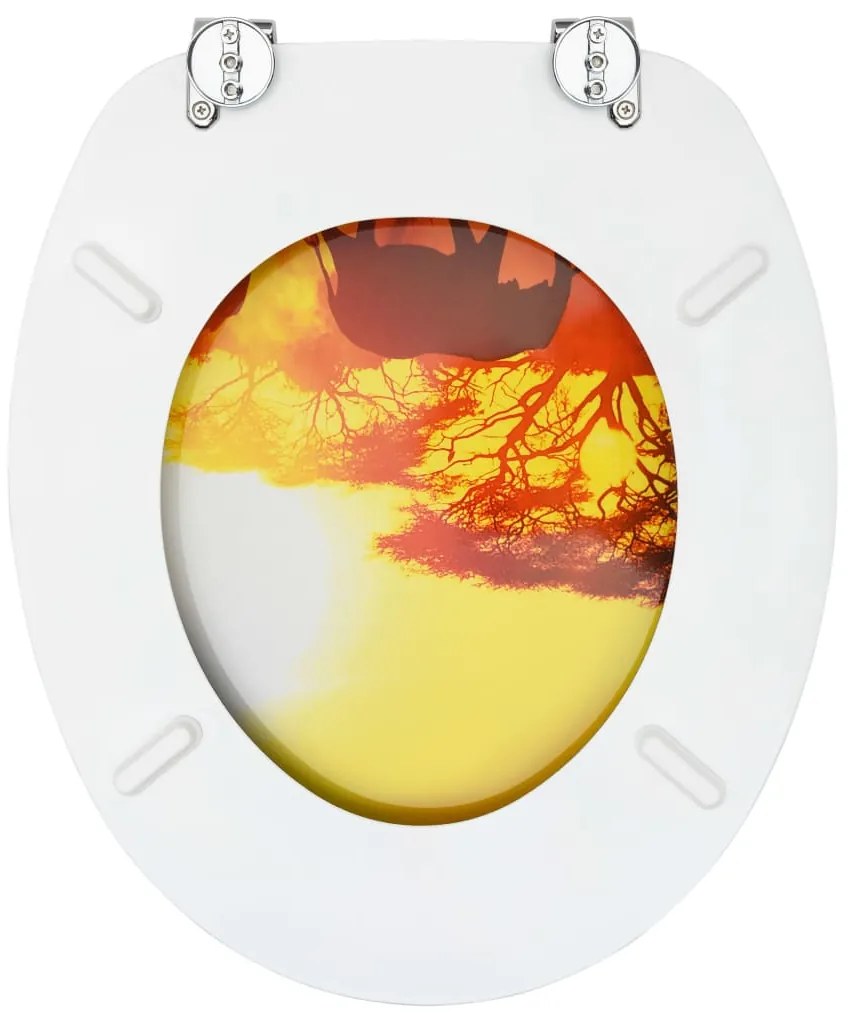 Assento de sanita com tampa MDF design savana