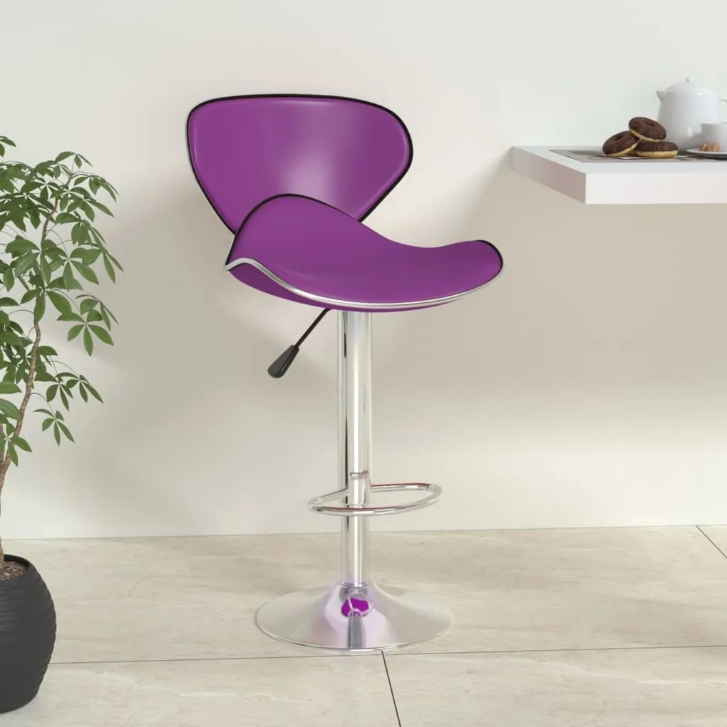 vidaXL Banco de bar couro artificial roxo