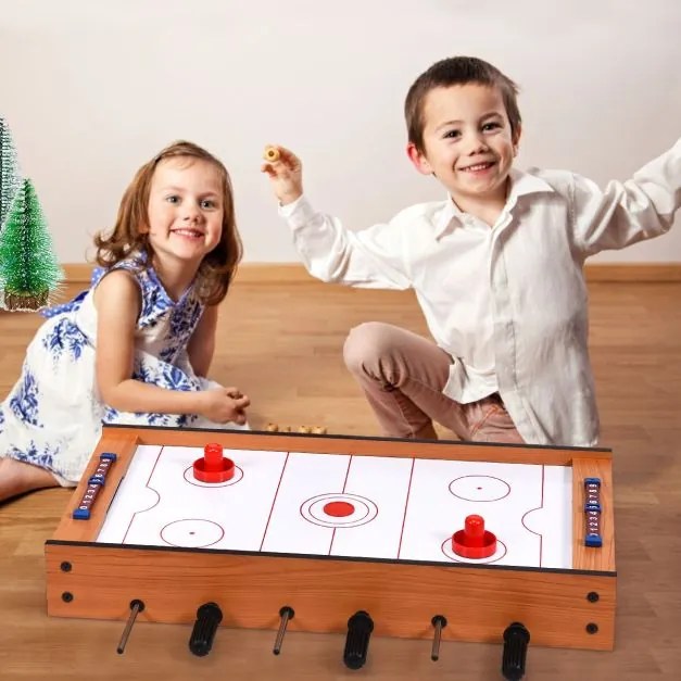 Mesa de jogos múltipla 2 em 1 Mesa de hóquei em patins com marcador Mesa de sala de jogos 69 x 36 x 10 cm