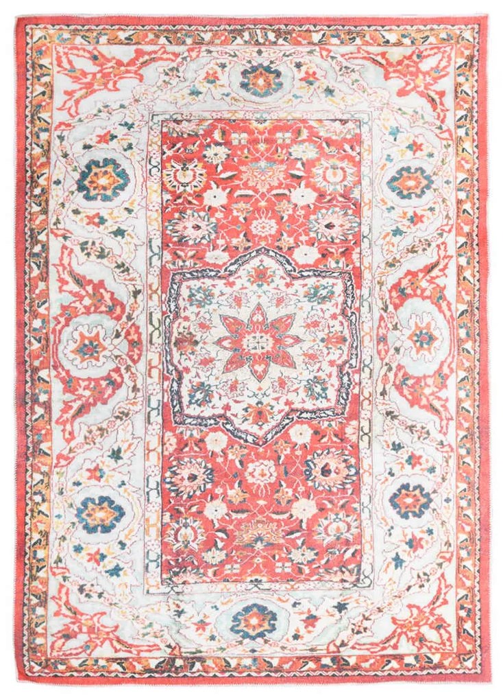 337110 vidaXL Tapete estampado lavável poliéster 160x230 cm multicor