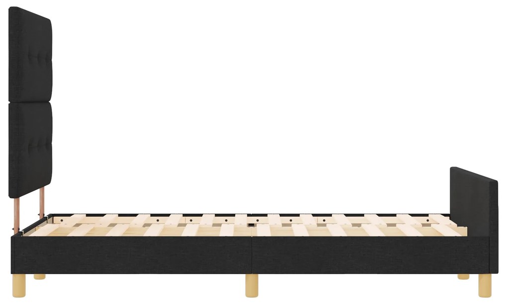 Cama vidaXL Preta 120x190 cm em Tecido
