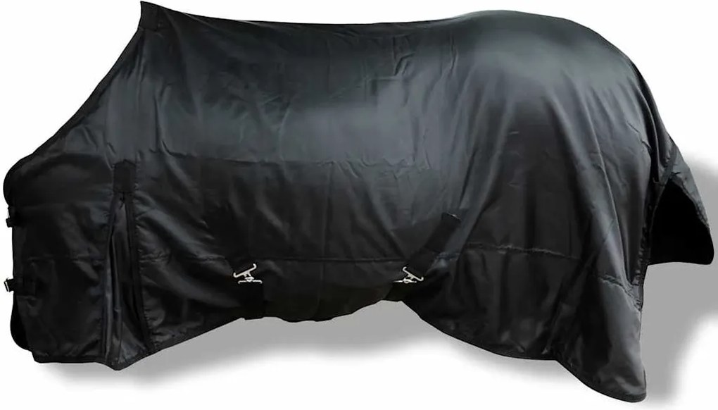 Cobertor de lã com camadas duplas 135 cm preto
