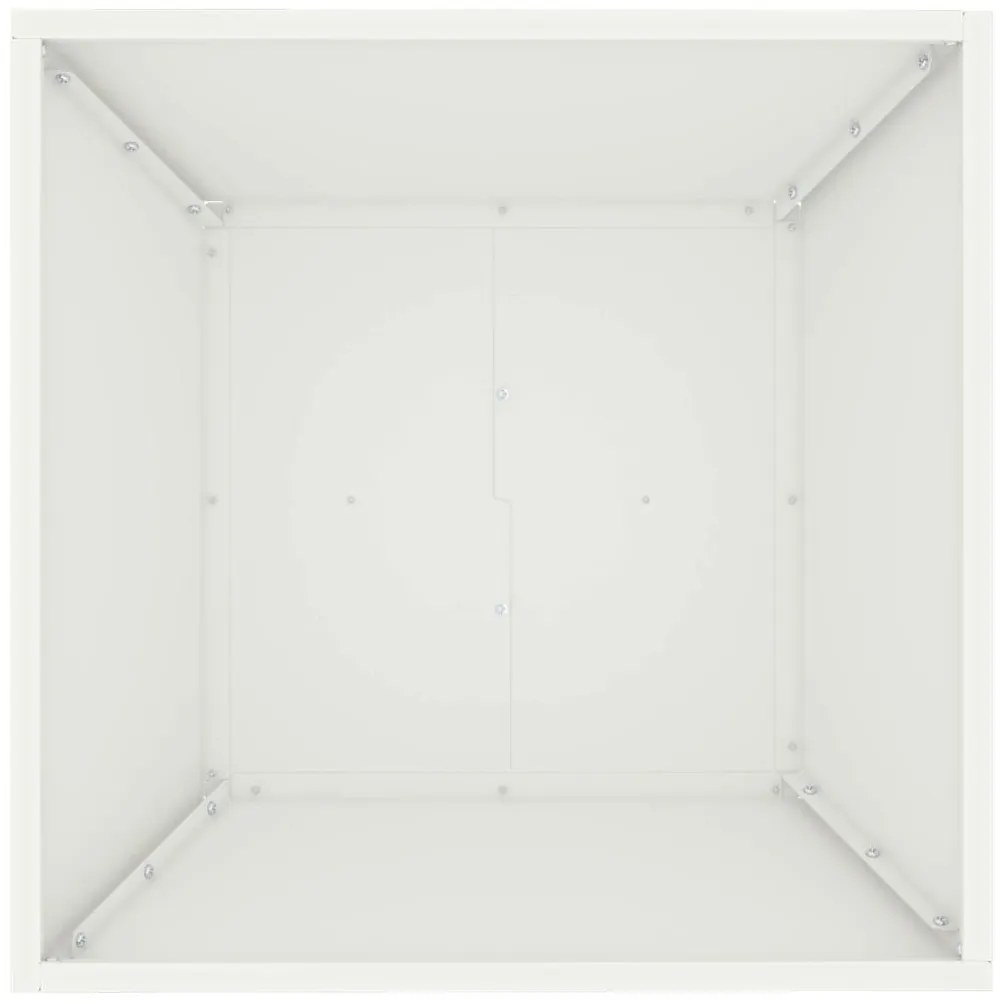 Cachepô Jardim Branco 50x50x15 cm Aço
