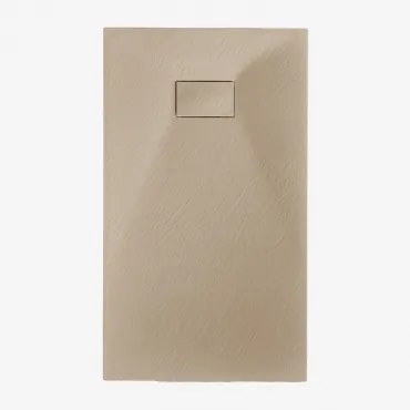 Base De Duche Em Resina Smc Retangular Antiderrapante E Extraplano Soho Castanho Areia Claro & 120 X 70 Cm - Sklum