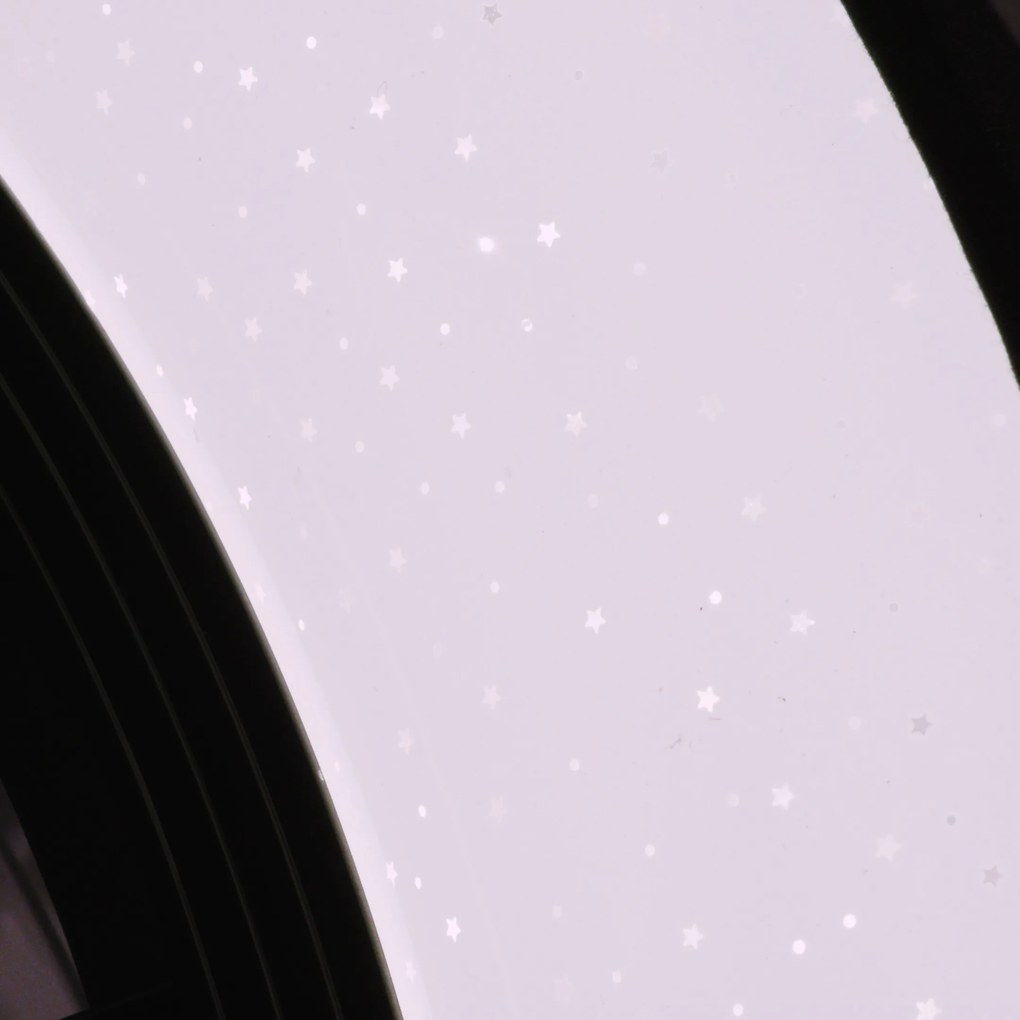 Ventilador de teto preto com efeito estrela 47cm Incl. LED regulável com controle remoto - Emily