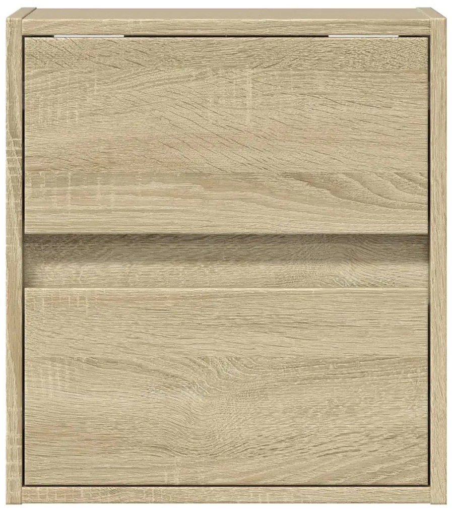 Móvel de parede p/ TV c/ luzes LED 41x31x45 cm carvalho sonoma