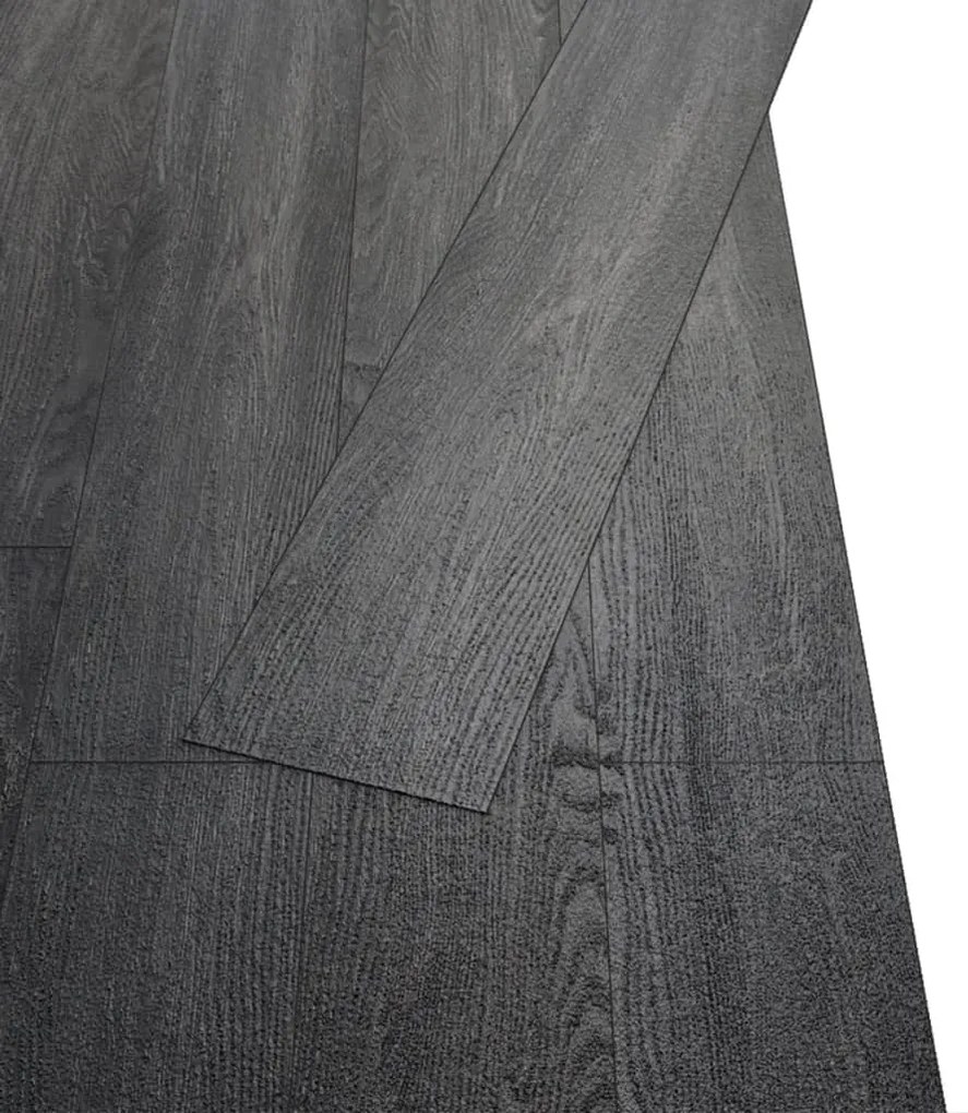 Tábuas de soalho PVC autoadesivas 2,51 m² 2 mm preto e branco