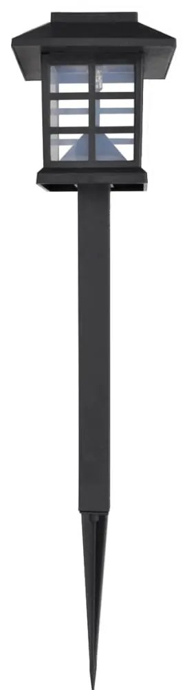 Conj. de luzes LED solares de exterior c/ estacas 12 pcs 8,6x8,6x38 cm