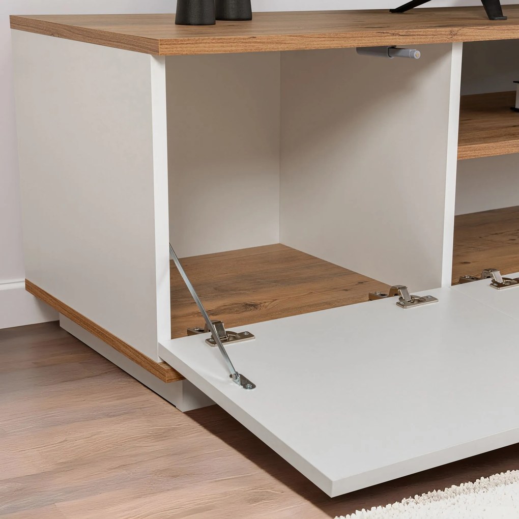 Suporte para TV Veramıont – Branco Atlantic Pine – 180x44,6x44,5 cm